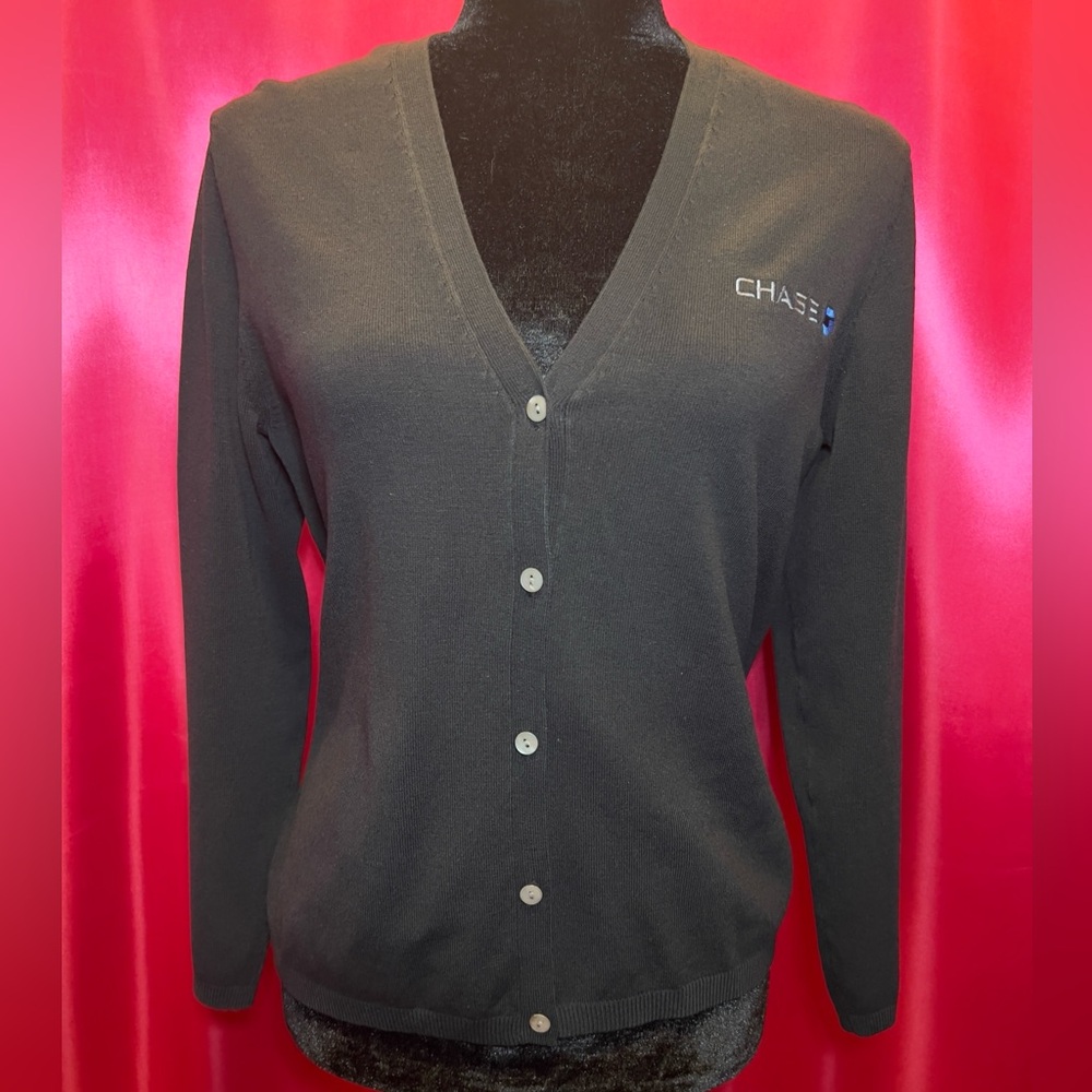 Black Chase Bank Uniform Sweater
